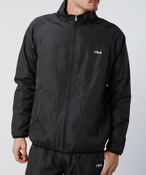 FILA(フィラ)の「【FILA / フィラ】タフタ×裏トリコットスタンドジャケット / ユニセックス アウター アウトドア スポーティー(その他アウター・メンズ・チャコールグレー/ブラック/ネイビー/ロイヤルブルー・MEDIUM/LARGE/X-LARGE)」の2枚目の写真