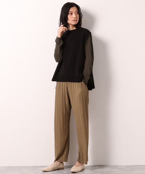 LAKOLE（ラコレ）の「プリーツTRジャージパンツ / LAKOLE（その他パンツ・レディース・カーキ/ライトブルー/サンドグレー・SMALL/MEDIUM）」の6枚目の写真