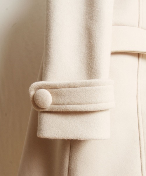 新品 トッコクローゼット ♡ ファー付きりぼん装飾ロングダッフルコート ベージュ tocco closet（トッコ クローゼット）の「取り外し可能なファー