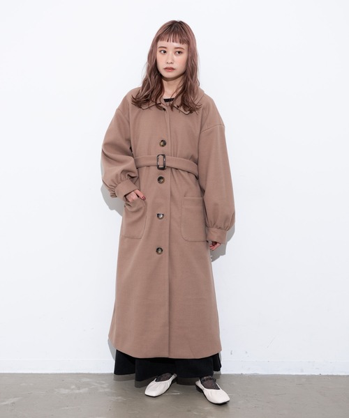 merlot Aライン丸襟コート MERLOT（メルロー）の「Aライン丸襟コート（ステンカラーコート
