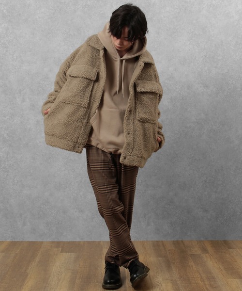 make a ray!（メイク ア レイ！）の「オーバーサイズ シープボア ワイドCPOジャケット/ブルゾン（ブルゾン・メンズ・アイボリー/ベージュ・L/M）」の18枚目の写真