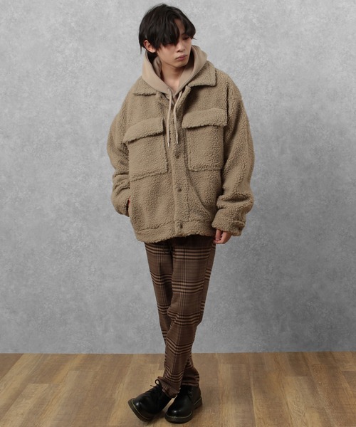 make a ray!（メイク ア レイ！）の「オーバーサイズ シープボア ワイドCPOジャケット/ブルゾン（ブルゾン・メンズ・アイボリー/ベージュ・L/M）」の19枚目の写真