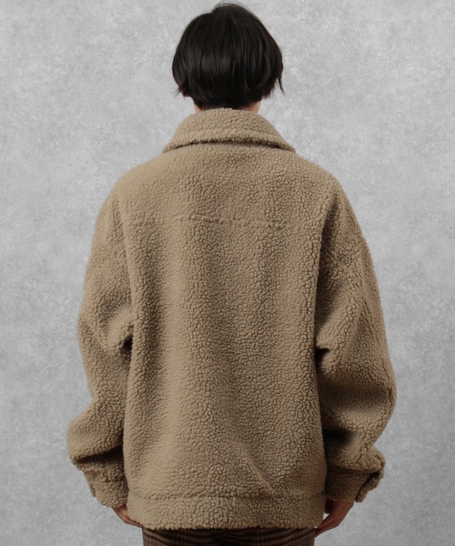 make a ray!（メイク ア レイ！）の「オーバーサイズ シープボア ワイドCPOジャケット/ブルゾン（ブルゾン・メンズ・アイボリー/ベージュ・L/M）」の9枚目の写真