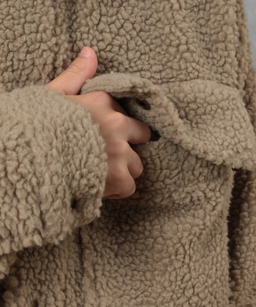 make a ray!（メイク ア レイ！）の「オーバーサイズ シープボア ワイドCPOジャケット/ブルゾン（ブルゾン・メンズ・アイボリー/ベージュ・L/M）」の12枚目の写真