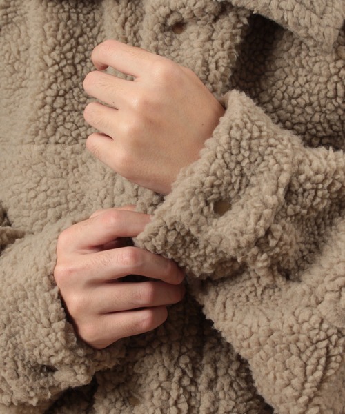 make a ray!（メイク ア レイ！）の「オーバーサイズ シープボア ワイドCPOジャケット/ブルゾン（ブルゾン・メンズ・アイボリー/ベージュ・L/M）」の13枚目の写真