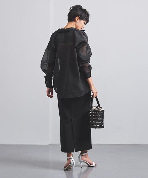 UNITED ARROWS(ユナイテッドアローズ)の「UBCC PONTE ロング タイトスカート†(スカート・レディース・ブラック/ベージュ・36/40/38)」の9枚目の写真