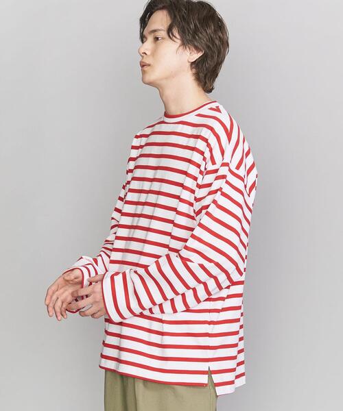 BEAUTY&YOUTH UNITED ARROWS（ビューティーアンドユースユナイテッドアローズ）の「BY クリスピー  バスク ワイドカットソー（Tシャツ/カットソー・メンズ・レッド/ダークグリーン/ブラック・S/XL/L/M）」の4枚目の写真