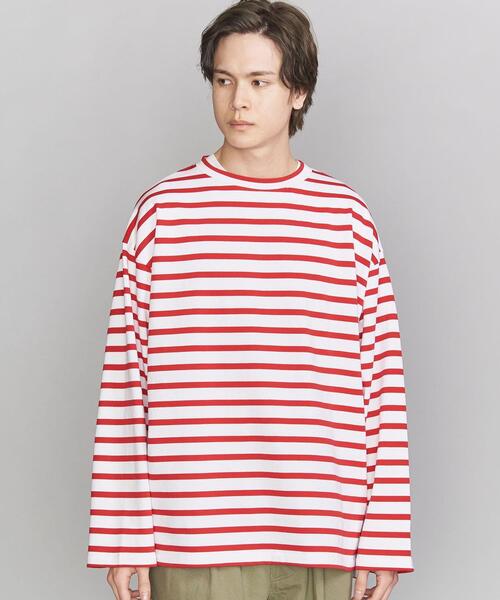 BEAUTY&YOUTH UNITED ARROWS（ビューティーアンドユースユナイテッドアローズ）の「BY クリスピー  バスク ワイドカットソー（Tシャツ/カットソー・メンズ・レッド/ダークグリーン/ブラック・S/XL/L/M）」の5枚目の写真