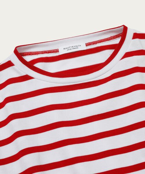 BEAUTY&YOUTH UNITED ARROWS（ビューティーアンドユースユナイテッドアローズ）の「BY クリスピー  バスク ワイドカットソー（Tシャツ/カットソー・メンズ・レッド/ダークグリーン/ブラック・S/XL/L/M）」の9枚目の写真