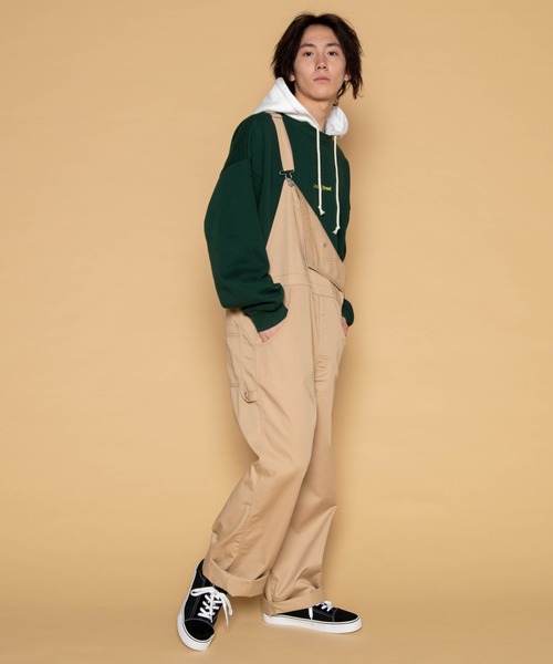 WEGO（ウィゴー）の「WEGO/ヘビーウエイト 刺繍ロゴビッグシルエットスウェットパーカー（パーカー・メンズ・ダークグリーン/ネイビー/オフホワイト・MEDIUM/LARGE）」の8枚目の写真