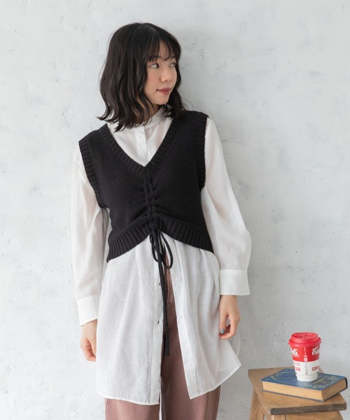 Mysa&Liina(ミーサリーナ)の「2WAYニットビスチェ(ニット/セーター・レディース・ブラック/ベージュ/ブラウン・M)」の17枚目の写真