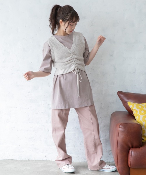 Mysa&Liina(ミーサリーナ)の「2WAYニットビスチェ(ニット/セーター・レディース・ブラック/ベージュ/ブラウン・M)」の13枚目の写真