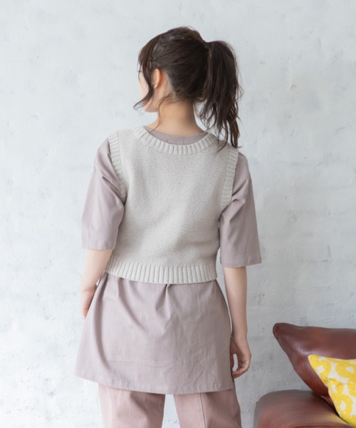 Mysa&Liina(ミーサリーナ)の「2WAYニットビスチェ(ニット/セーター・レディース・ブラック/ベージュ/ブラウン・M)」の16枚目の写真