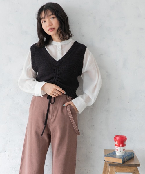 Mysa&Liina(ミーサリーナ)の「2WAYニットビスチェ(ニット/セーター・レディース・ブラック/ベージュ/ブラウン・M)」の20枚目の写真