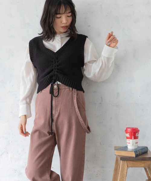 Mysa&Liina(ミーサリーナ)の「2WAYニットビスチェ(ニット/セーター・レディース・ブラック/ベージュ/ブラウン・M)」の19枚目の写真