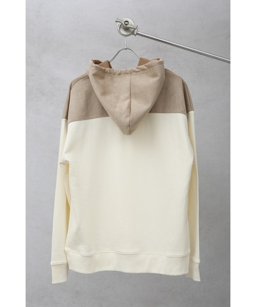 CREARE -LINO-(クレアーレリノ)の「【2021春夏】ポンチスウェード切替 スウェットパーカー (ユニセックス)(パーカー・メンズ・ライトグレー/ミント/グレイッシュベージュ・M/L)」の15枚目の写真