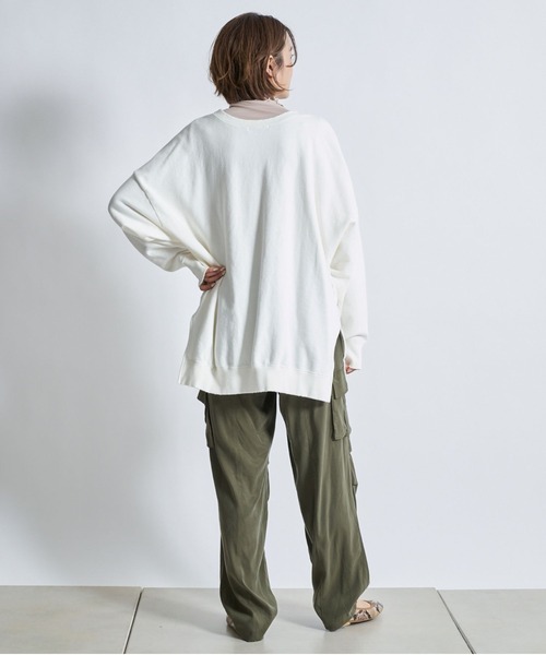 DouDou(ドゥドゥ)の「オゾン加工ダメージスウェット(スウェット・レディース・オフホワイト/チャコールグレー/ライトグレー・FREE)」の11枚目の写真