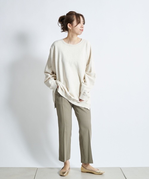 DouDou(ドゥドゥ)の「オゾン加工ダメージスウェット(スウェット・レディース・オフホワイト/チャコールグレー/ライトグレー・FREE)」の16枚目の写真