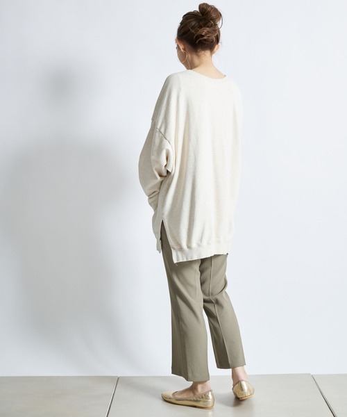 DouDou(ドゥドゥ)の「オゾン加工ダメージスウェット(スウェット・レディース・オフホワイト/チャコールグレー/ライトグレー・FREE)」の17枚目の写真