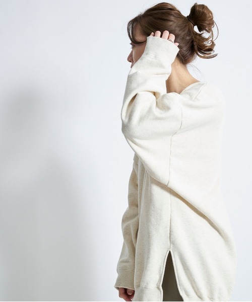 DouDou(ドゥドゥ)の「オゾン加工ダメージスウェット(スウェット・レディース・オフホワイト/チャコールグレー/ライトグレー・FREE)」の20枚目の写真