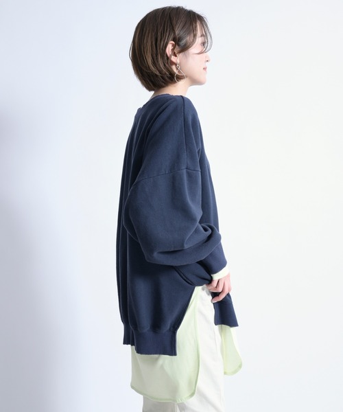 DouDou(ドゥドゥ)の「オゾン加工ダメージスウェット(スウェット・レディース・オフホワイト/チャコールグレー/ライトグレー・FREE)」の7枚目の写真