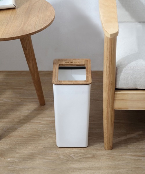 aimoha(アイモハ)の「ゴミ袋がすっきり収まるゴミ箱(ダストボックス・メンズ・ホワイト・SMALL)」の4枚目の写真