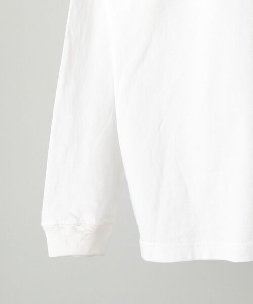 SHIPS（シップス）の「【WEB限定】SHIPS: マイクロ SHIPSロゴ ロングスリーブ Tシャツ (ロンT)（Tシャツ/カットソー・メンズ・ホワイト/ブラック/ベージュ/ネイビー/ラベンダー・MEDIUM/LARGE/X-LARGE）」の9枚目の写真