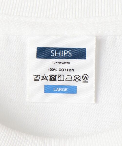 SHIPS（シップス）の「【WEB限定】SHIPS: マイクロ SHIPSロゴ ロングスリーブ Tシャツ (ロンT)（Tシャツ/カットソー・メンズ・ホワイト/ブラック/ベージュ/ネイビー/ラベンダー・MEDIUM/LARGE/X-LARGE）」の11枚目の写真
