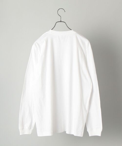 SHIPS（シップス）の「【WEB限定】SHIPS: マイクロ SHIPSロゴ ロングスリーブ Tシャツ (ロンT)（Tシャツ/カットソー・メンズ・ホワイト/ブラック/ベージュ/ネイビー/ラベンダー・MEDIUM/LARGE/X-LARGE）」の12枚目の写真