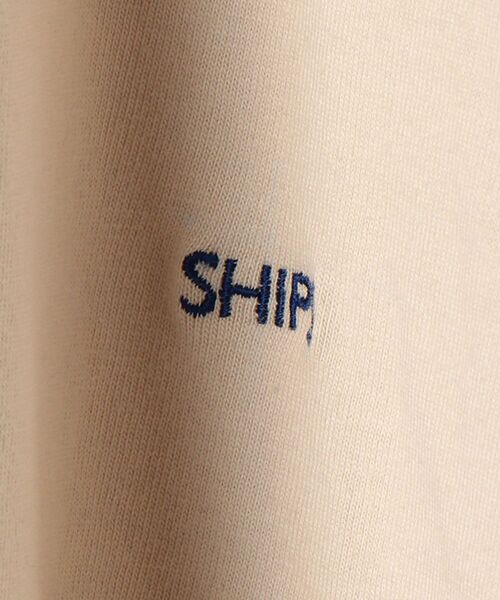 SHIPS（シップス）の「【WEB限定】SHIPS: マイクロ SHIPSロゴ ロングスリーブ Tシャツ (ロンT)（Tシャツ/カットソー・メンズ・ホワイト/ブラック/ベージュ/ネイビー/ラベンダー・MEDIUM/LARGE/X-LARGE）」の14枚目の写真