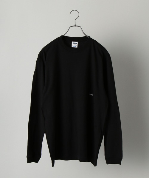 SHIPS（シップス）の「【WEB限定】SHIPS: マイクロ SHIPSロゴ ロングスリーブ Tシャツ (ロンT)（Tシャツ/カットソー・メンズ・ホワイト/ブラック/ベージュ/ネイビー/ラベンダー・MEDIUM/LARGE/X-LARGE）」の4枚目の写真