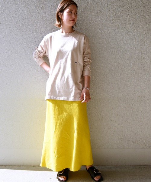 SHIPS（シップス）の「【WEB限定】SHIPS: マイクロ SHIPSロゴ ロングスリーブ Tシャツ (ロンT)（Tシャツ/カットソー・メンズ・ホワイト/ブラック/ベージュ/ネイビー/ラベンダー・MEDIUM/LARGE/X-LARGE）」の17枚目の写真
