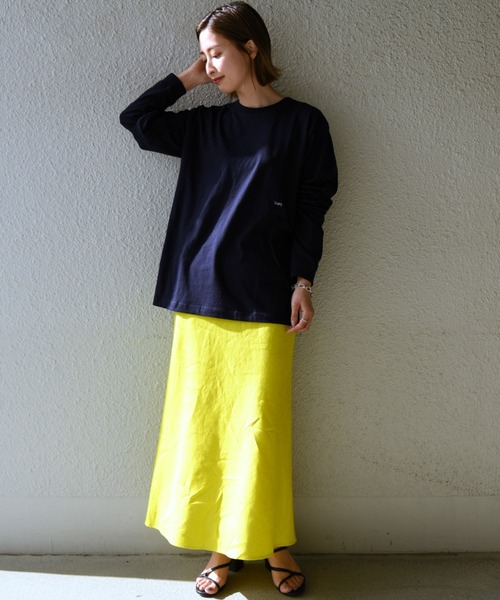 SHIPS（シップス）の「【WEB限定】SHIPS: マイクロ SHIPSロゴ ロングスリーブ Tシャツ (ロンT)（Tシャツ/カットソー・メンズ・ホワイト/ブラック/ベージュ/ネイビー/ラベンダー・MEDIUM/LARGE/X-LARGE）」の18枚目の写真