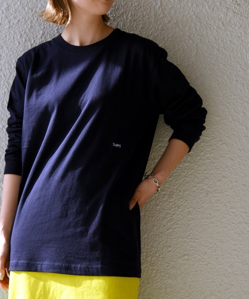 SHIPS（シップス）の「【WEB限定】SHIPS: マイクロ SHIPSロゴ ロングスリーブ Tシャツ (ロンT)（Tシャツ/カットソー・メンズ・ホワイト/ブラック/ベージュ/ネイビー/ラベンダー・MEDIUM/LARGE/X-LARGE）」の20枚目の写真