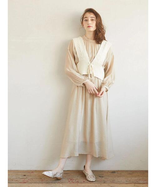 earth music&ecology（アースミュージックアンドエコロジー）の「ORiental TRaffic チャイナシューズ ＊（パンプス・レディース・ベージュ/ピンクベージュ・37/38/39/36）」の9枚目の写真