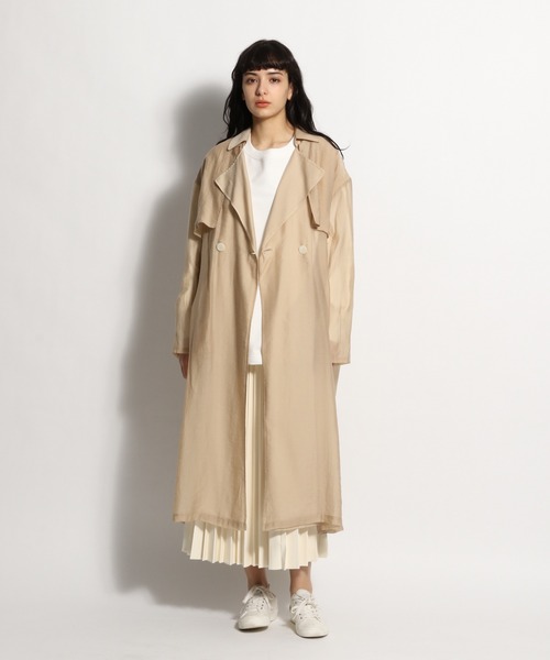 niko and...（ニコアンド）の「シャイニープリーツスカート（スカート・レディース・イエロー/ホワイト・MEDIUM/LARGE）」の8枚目の写真