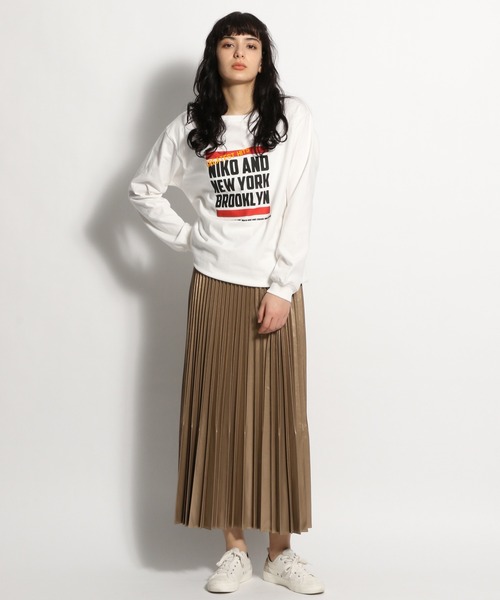 niko and...（ニコアンド）の「シャイニープリーツスカート（スカート・レディース・イエロー/ホワイト・MEDIUM/LARGE）」の11枚目の写真