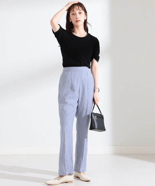 Ray BEAMS（レイビームス）の「Ray BEAMS / バックツイスト ハーフスリーブ Tシャツ（Tシャツ/カットソー・レディース・ブラック/ワイン・ONE SIZE）」の5枚目の写真