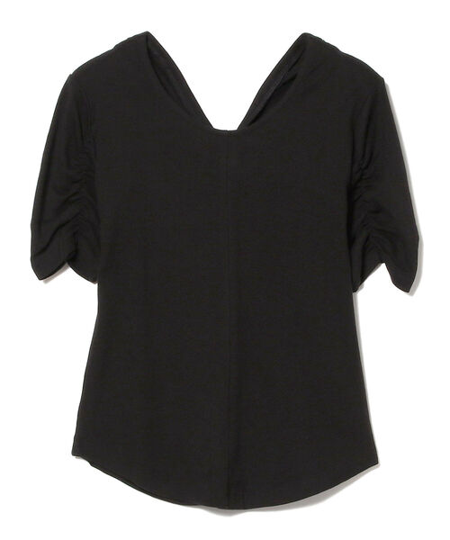 Ray BEAMS（レイビームス）の「Ray BEAMS / バックツイスト ハーフスリーブ Tシャツ（Tシャツ/カットソー・レディース・ブラック/ワイン・ONE SIZE）」の6枚目の写真