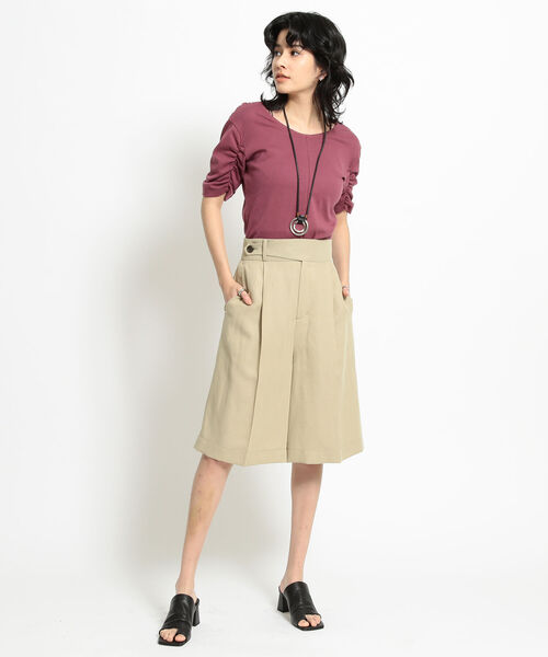 Ray BEAMS（レイビームス）の「Ray BEAMS / バックツイスト ハーフスリーブ Tシャツ（Tシャツ/カットソー・レディース・ブラック/ワイン・ONE SIZE）」の14枚目の写真