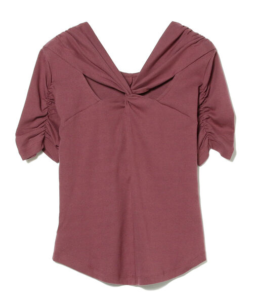 Ray BEAMS（レイビームス）の「Ray BEAMS / バックツイスト ハーフスリーブ Tシャツ（Tシャツ/カットソー・レディース・ブラック/ワイン・ONE SIZE）」の19枚目の写真