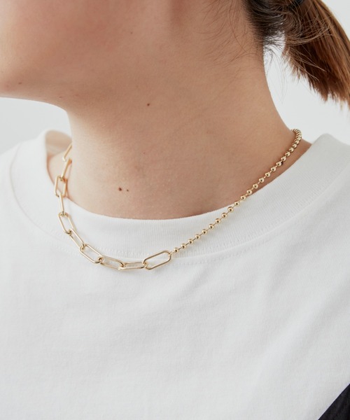Aunt Marie's（アントマリーズ）の「BALL CHAIN COMBINATION NECKLACE / ボールチェーンコンビネーションネックレス（ネックレス・レディース・ゴールド/シルバー・FREE）」の5枚目の写真