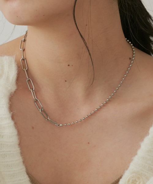 Aunt Marie's（アントマリーズ）の「BALL CHAIN COMBINATION NECKLACE / ボールチェーンコンビネーションネックレス（ネックレス・レディース・ゴールド/シルバー・FREE）」の10枚目の写真