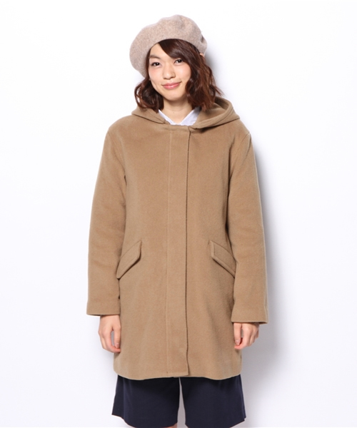 SHIPS for women(シップスフォーウィメン)の「5WAY インナー ダウン付き ウール フードコート(その他アウター・レディース・ベージュ/ネイビー/ライトブルー・38/36)」の4枚目の写真