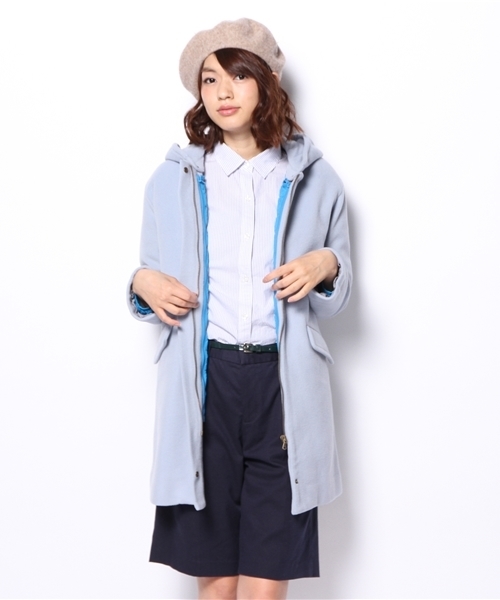 SHIPS for women(シップスフォーウィメン)の「5WAY インナー ダウン付き ウール フードコート(その他アウター・レディース・ベージュ/ネイビー/ライトブルー・38/36)」の20枚目の写真