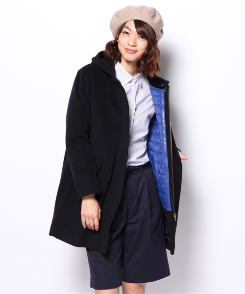 SHIPS for women(シップスフォーウィメン)の「5WAY インナー ダウン付き ウール フードコート(その他アウター・レディース・ベージュ/ネイビー/ライトブルー・38/36)」の21枚目の写真