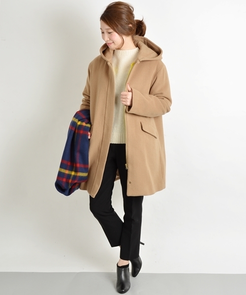 SHIPS for women(シップスフォーウィメン)の「5WAY インナー ダウン付き ウール フードコート(その他アウター・レディース・ベージュ/ネイビー/ライトブルー・38/36)」の18枚目の写真
