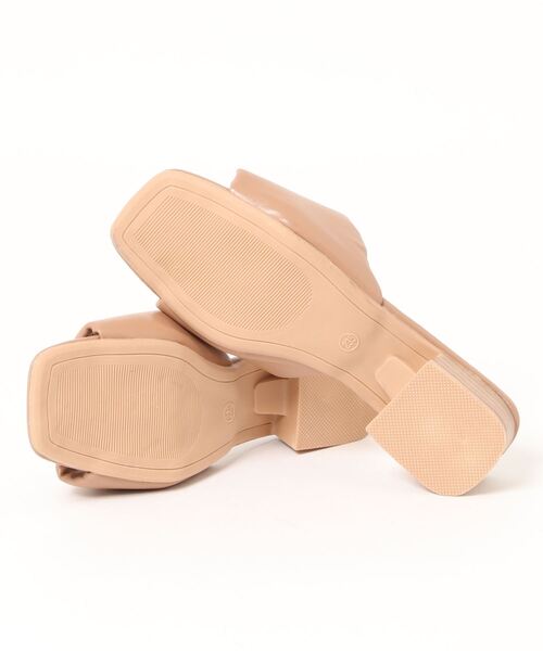 STYLEBLOCK（スタイルブロック）の「ギャザーデザインヒールサンダル（サンダル・レディース・ベージュ/ブラウン・38/39/37/35/36）」の6枚目の写真