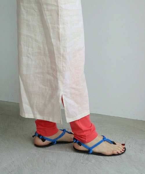 note et silence （ノートエシロンス）の「.シアーフライス　ロングレギンス（レギンス/スパッツ・レディース・ブラック/ホワイト/レモンイエロー/ピンク・FREE）」の16枚目の写真