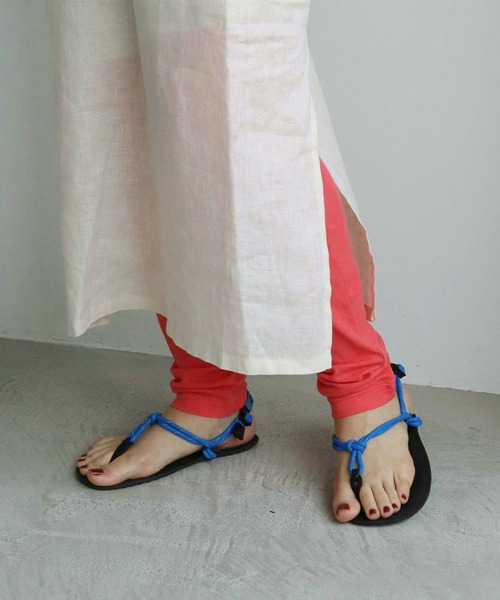 note et silence （ノートエシロンス）の「.シアーフライス　ロングレギンス（レギンス/スパッツ・レディース・ブラック/ホワイト/レモンイエロー/ピンク・FREE）」の14枚目の写真